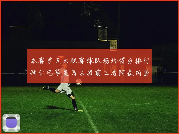 本赛季五大联赛球队场均得分排行拜仁巴萨皇马占据前三名阿森纳紧随其后位列第五